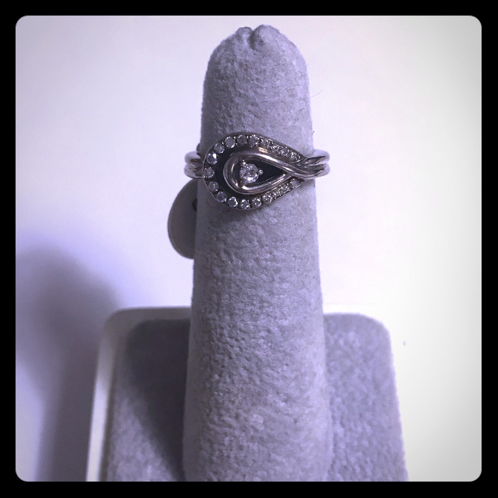 Sterling Silver & Cubic Zirconium Ring 4.25